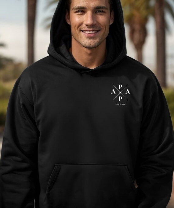 Papa Hoodie, personalisiert mit Namen und/ oder Datum, Papa Shirt