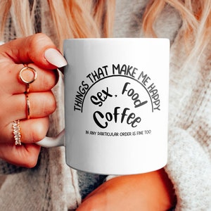 Things That Make Me Happy, Mug, Funny Mug, Mother&#39;s Day Mug, Mug Gift for Mom, Gift for her