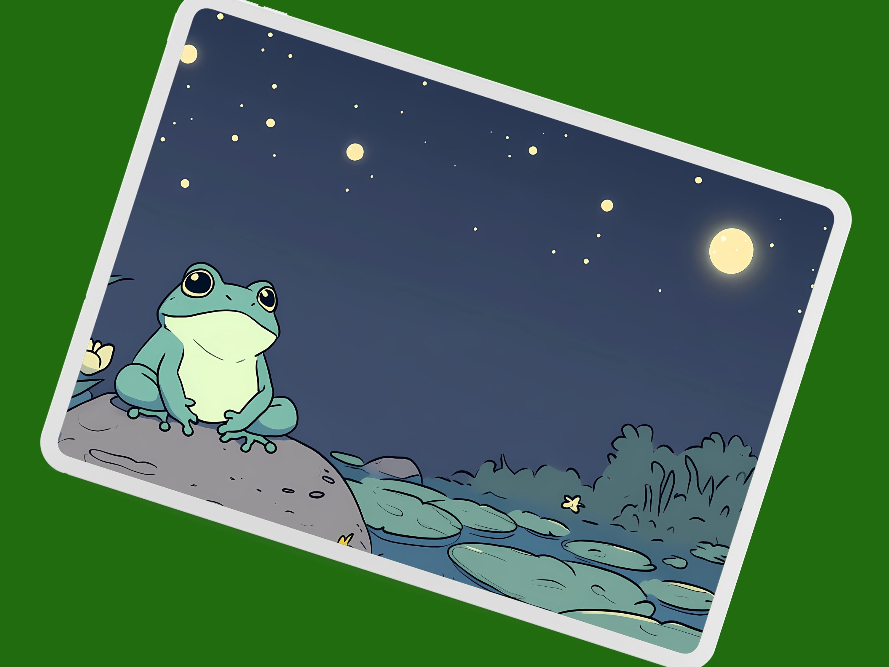 Dark Night Frog Wallpapers Aesthetic Pastel Whimsical Wallpapers ...