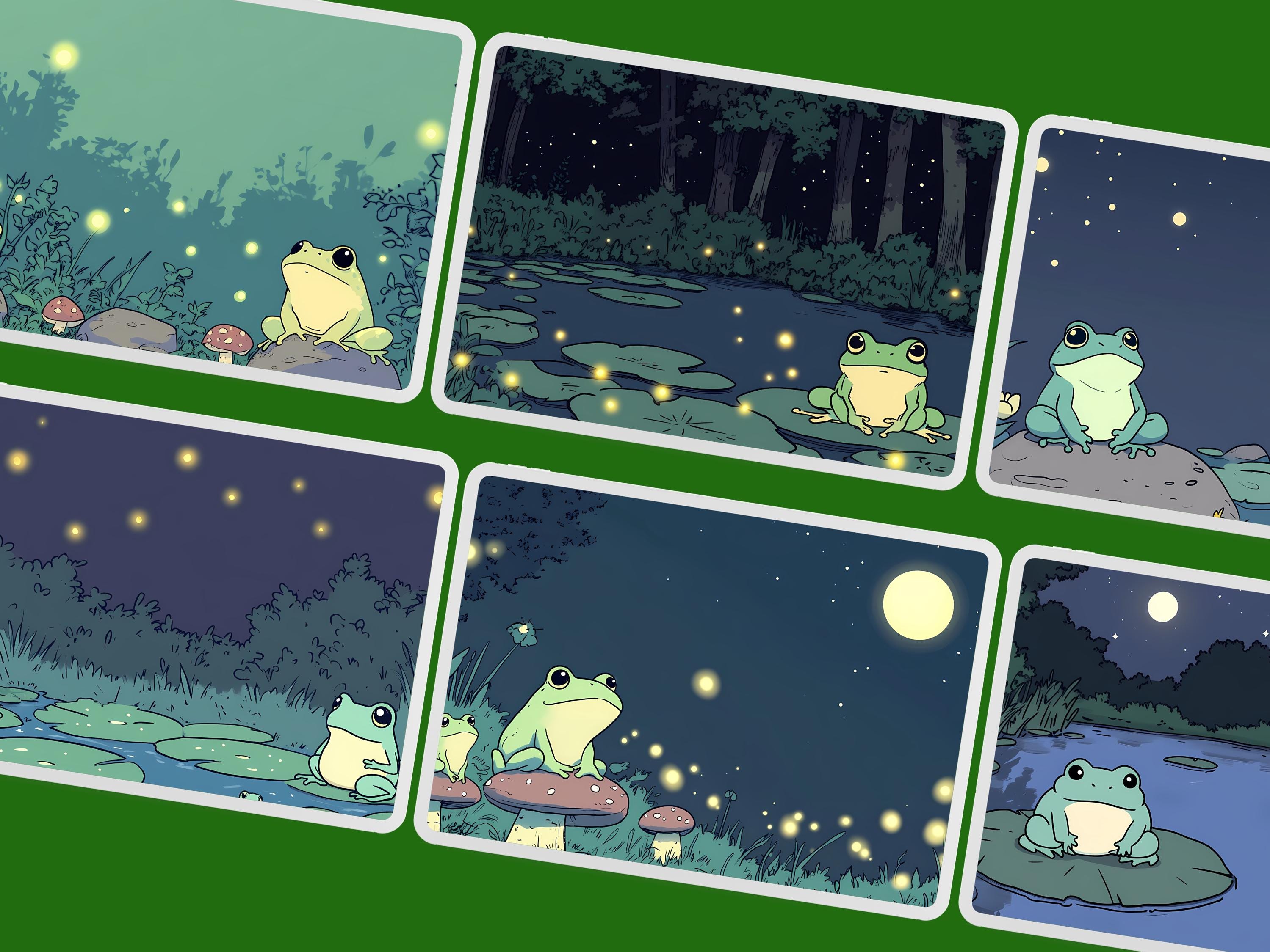 Dark Night Frog Wallpapers Aesthetic Pastel Whimsical Wallpapers ...