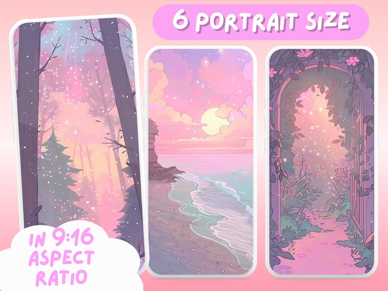 Pastel Dreamy Aesthetic Pink Wallpapers Whimsical Landscape Anime ...