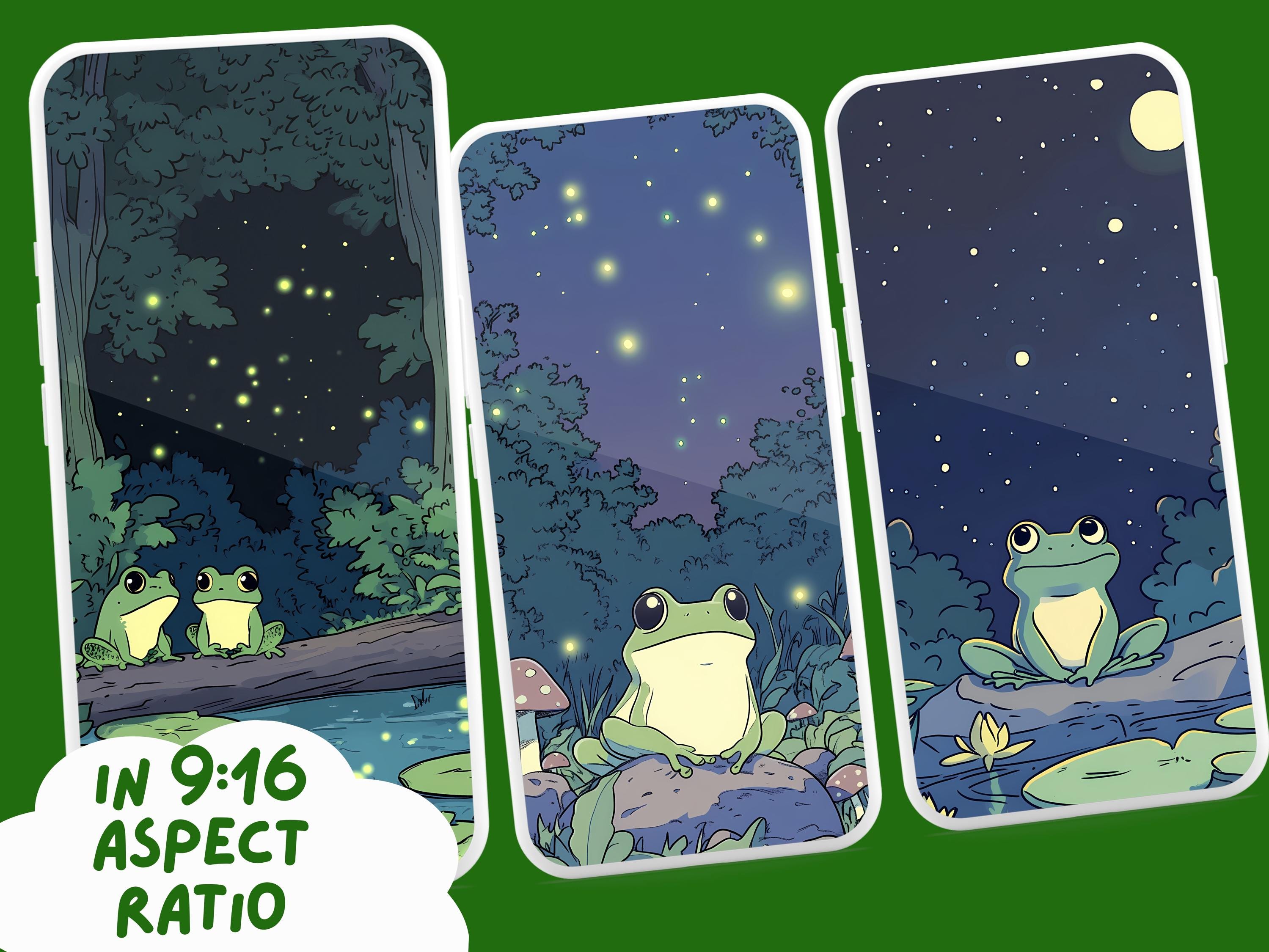 Dark Night Frog Wallpapers Aesthetic Pastel Whimsical Wallpapers ...