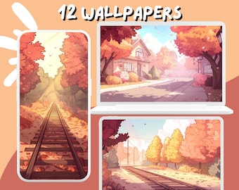 Cozy Autumn Lofi Wallpapers Lofi Fall wallpapers Cottagecore Anime desktop Wallpaper Phone Wallpaper aesthetic Pastel Studio Background