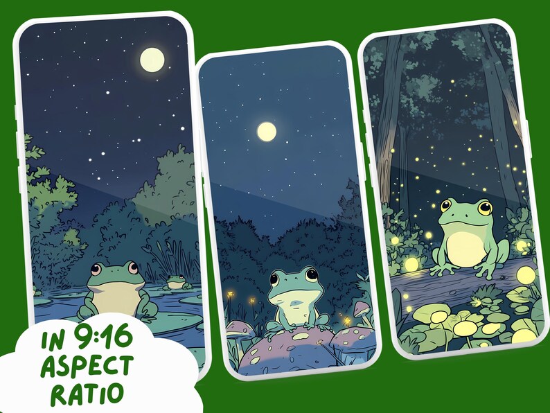 Dark Night Frog Wallpapers Aesthetic Pastel Whimsical Wallpapers ...