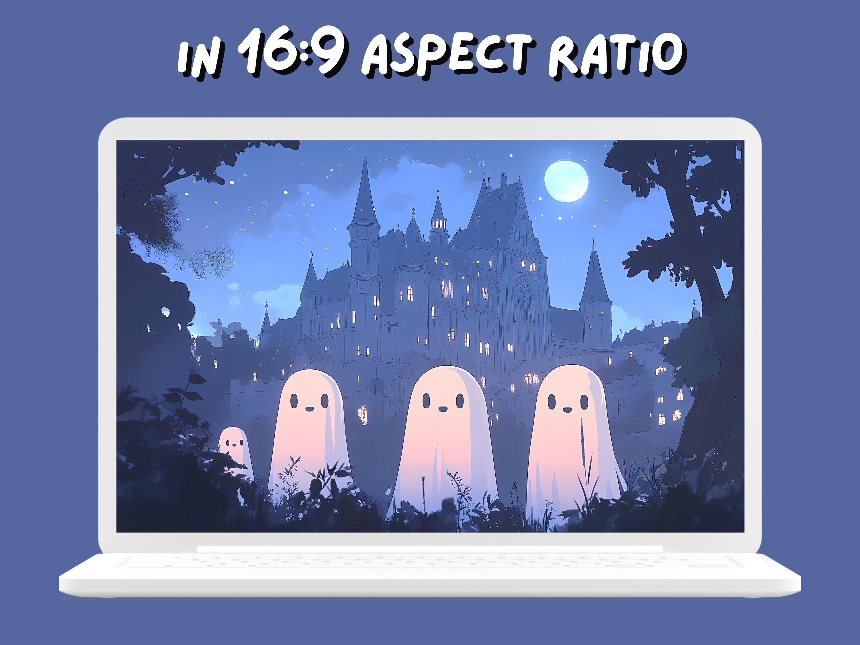 Mystic Phantoms Wallpapers Cute Ghost Wallpapers Lofi Floral Wallpaper  Desktop Wallpaper Phone Wallpaper Aesthetic Whimsical Blue Kawaii - Etsy, image size:3000x2250