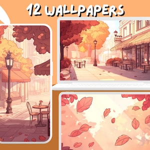 Cozy Autumn Lofi Wallpapers Lofi Fall wallpapers Cottagecore Anime desktop Wallpaper Phone Wallpaper aesthetic Pastel Studio Background