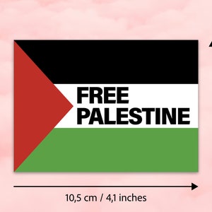 100 X Stickers Free Palestine Flag Sticker - Free Palestine Sticker Outdoor - SIZE L