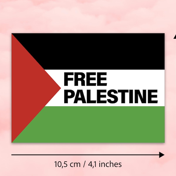 100 X Stickers Free Palestine Flag Sticker - Free Palestine Sticker Outdoor - SIZE L