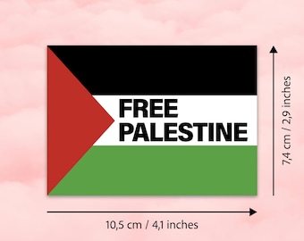 100 X Stickers Free Palestine Flag Sticker - Free Palestine Sticker  Outdoor - SIZE L