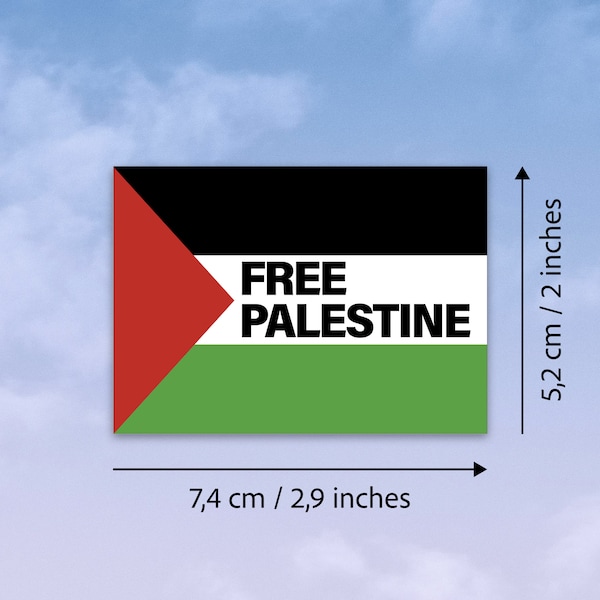 200 X Stickers Free Palestine Flag Sticker - Free Palestine Sticker Outdoor - SIZE S