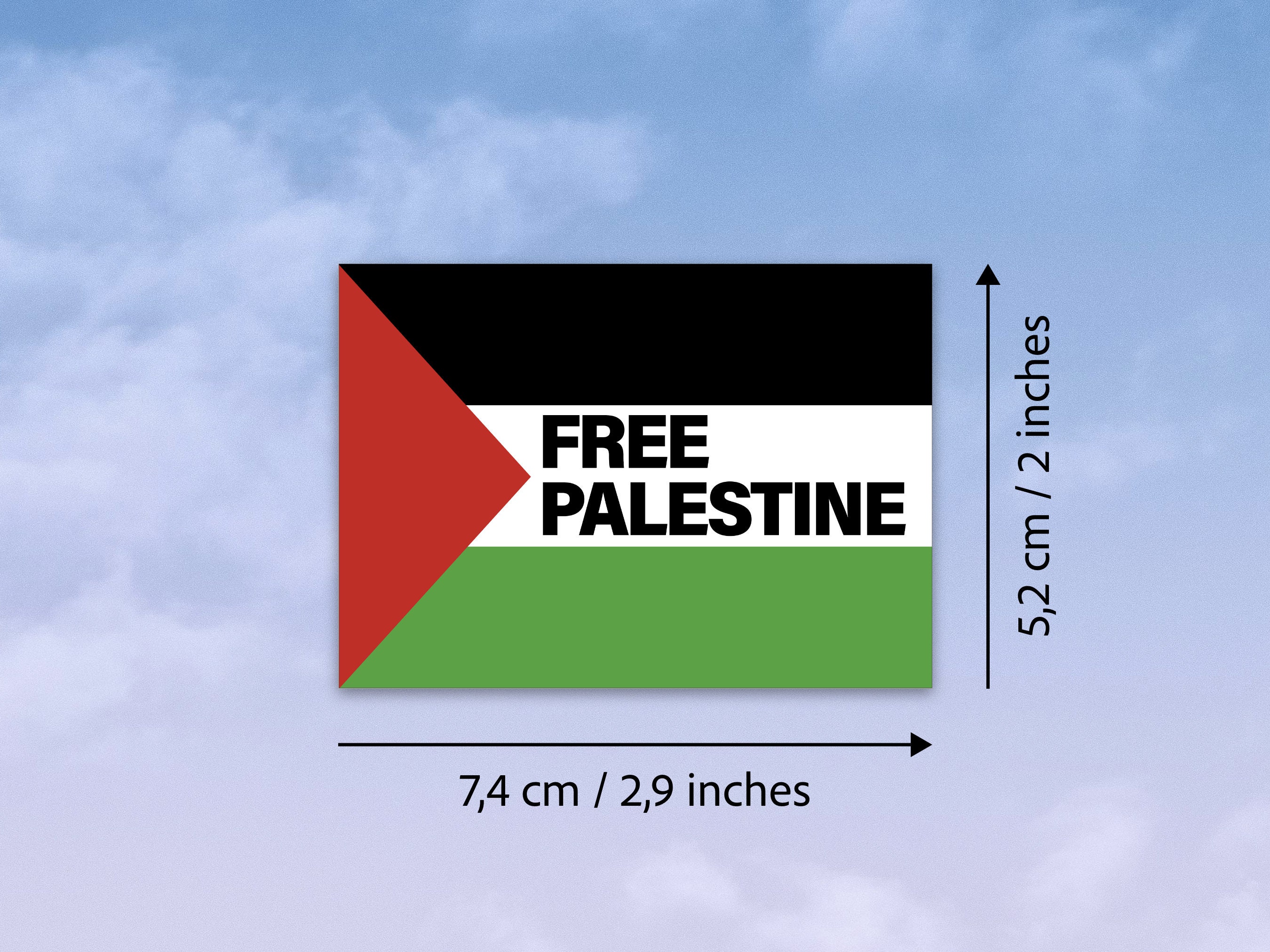 Autocollants Drapeau Palestine - Lot De 2 - Vinyle 7,6 Cm - Décalcomanies Bumper Résistantes