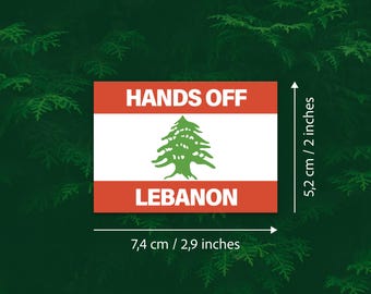 200 X Stickers Lebanon Flag Sticker - Hands Off Lebanon Sticker Outdoor