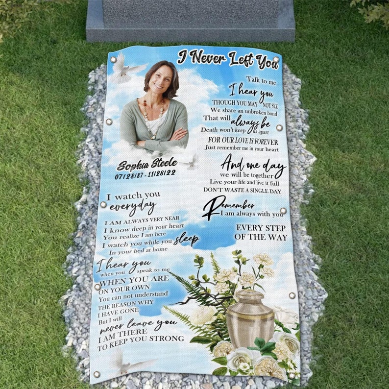 Personalized Photo Sympathy Blankets Made In USA Customized Memorial Sympathy Gift