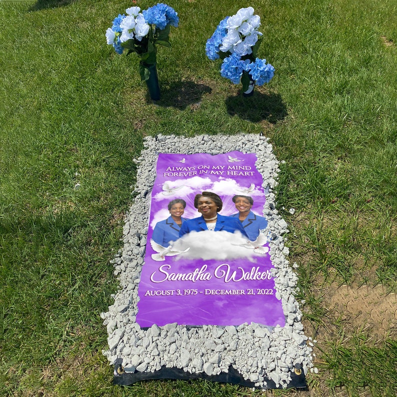 Complete Custom Design Grave Blanket, Grave Cover Funeral Blanket