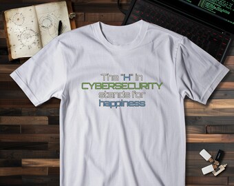The H in CyberSecurity Unisex Hacker Cyber Security Networks IT Information Technology Cybersec Red Team Computers Infrastructure