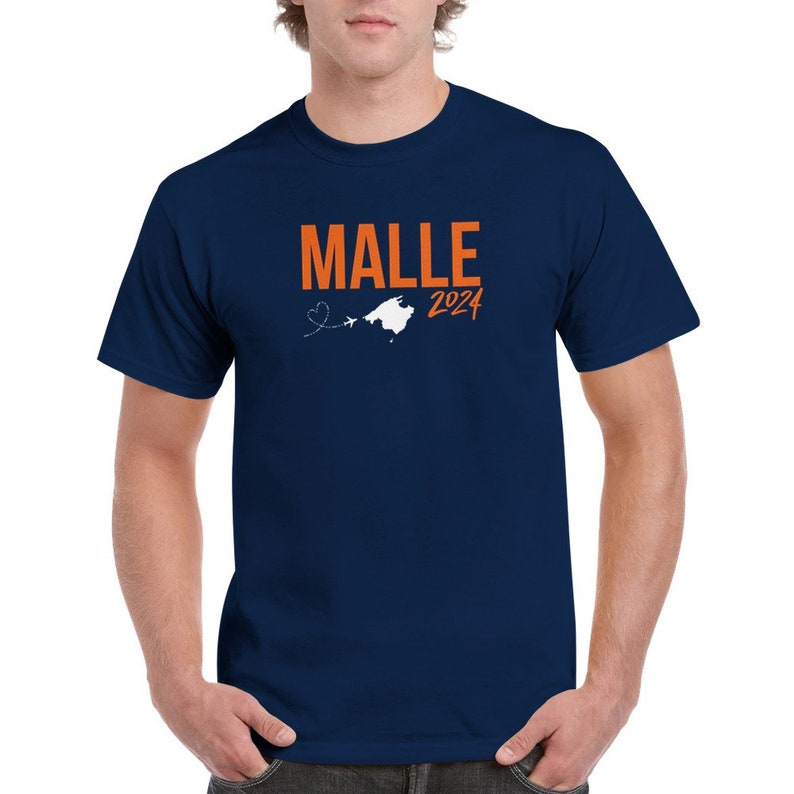 Malle 2024 T-Shirt Unisex Mallorca Urlaub Tshirt Navy