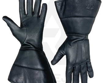 Gants à gantelets en cuir : gants de parade des cornemuseurs et des batteurs écossais