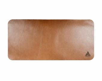 Tapis de bureau en cuir - Tapis pour clavier d'ordinateur/portable, accessoire de bureau personnalisé, cadeau pour homme