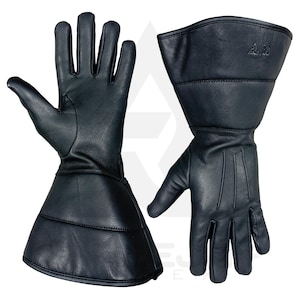 Leather Gauntlet Gloves: Medieval Renaissance Steampunk Cosplay Armor