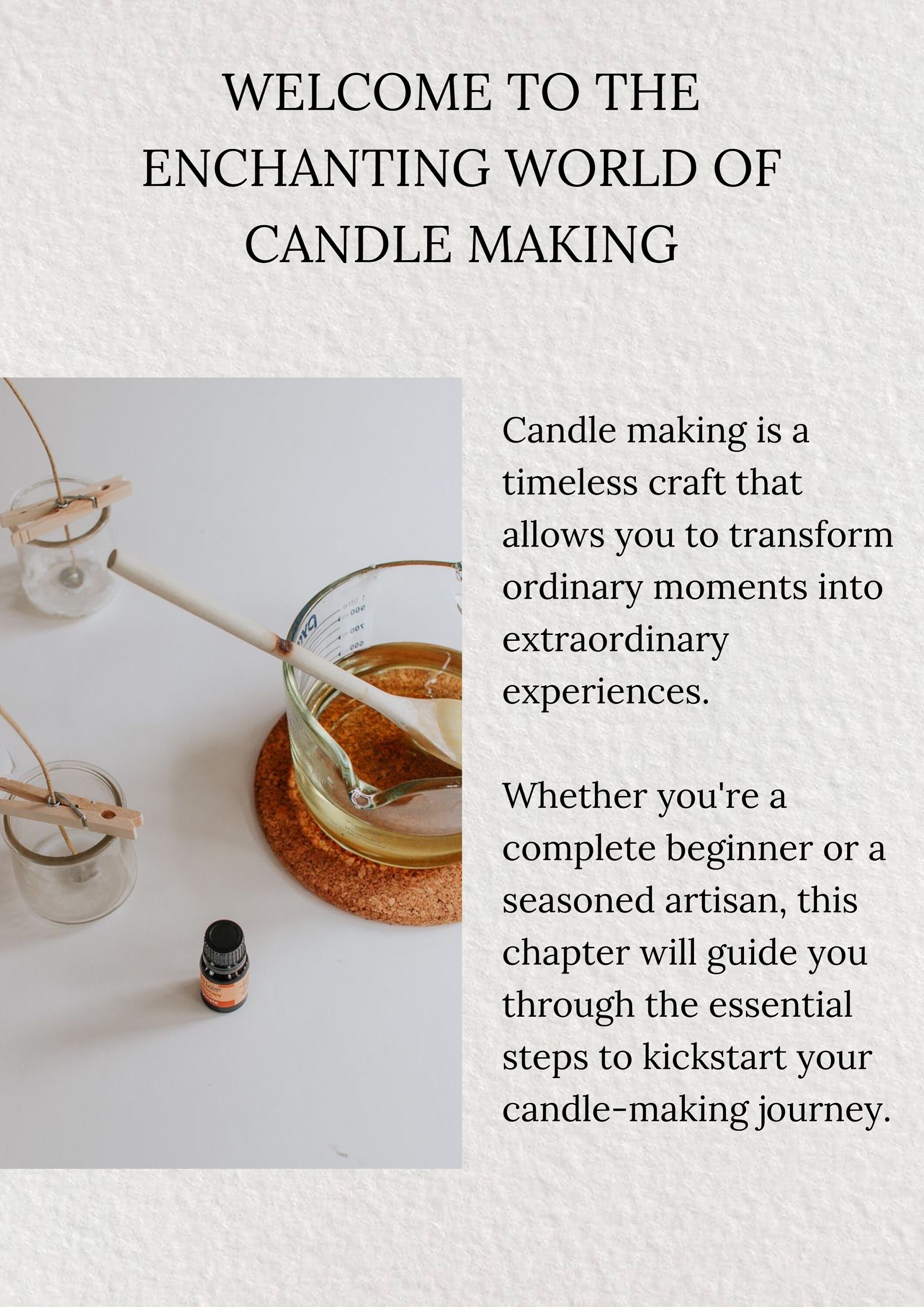 A Guide to Making Candles. Basic Skills and Rules for Making Candles