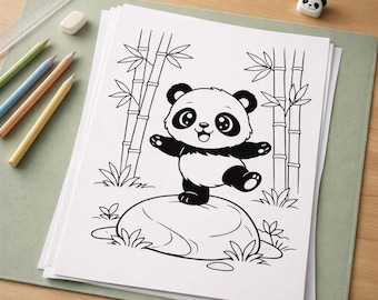 Panda Coloring Pages 10 Printable PDF Sheets for Preschool Activities