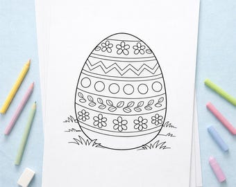 Easter Egg Coloring Pages 10 Page PDF for Spring Activities