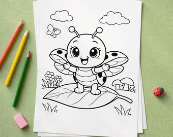 Ladybug Coloring Pages 10 Page PDF for Preschool Activity Fun
