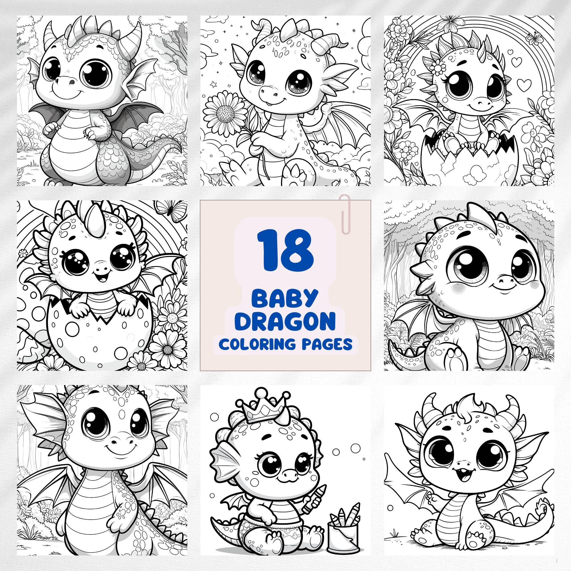 Baby Dragon Coloring Pages 18 Printable Baby Dragon Designs DIY Kids ...