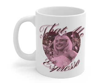 Sabrina Carpenter „That's that me espresso” biały kubek 11 uncji