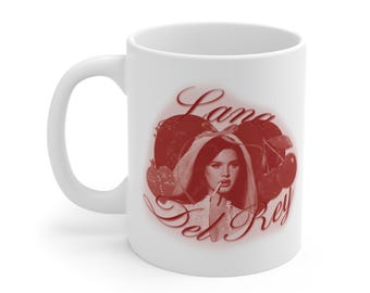 Lana Del Rey 11oz ceramic cherry red mug for an it girl