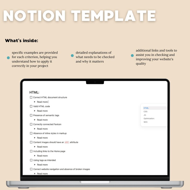 Notion template