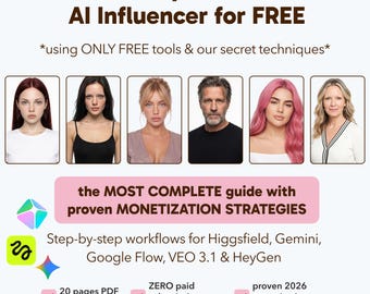 AIインフルエンサーガイド｜UGCコンテンツ｜AIアバター｜インフルエンサーのアニメーションと収益化｜Higgsfield、Geminiチュートリアル