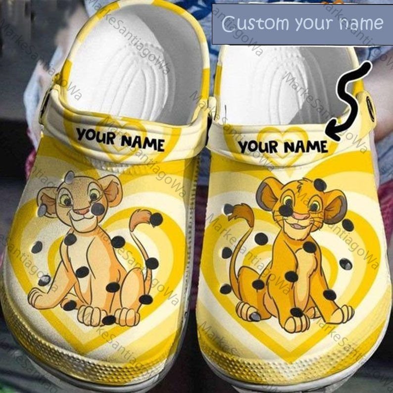 Simba Lion King Clogs, Simba Clogs, Lion Clogs Shoes, Funny Simba Clogs