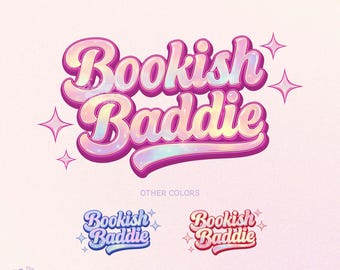 Bookish Baddie PNG, Book Lover Clipart, Aesthetic Bookworm, Y2k Reader Girl, Cute Trendy Bookish Design for Sticker, Shirt, Bookmark