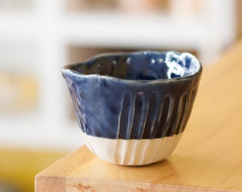 chawan denim color,Coffee cup,matcha cup,Tea Cups,Handmade Pottery,latte cup,matte yellow cup,chawan,blue cup