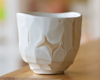 Blanc mat Chawan, tasse à café, tasse à matcha, tasses à thé, poterie faite main, tasse à latte, blanc mat