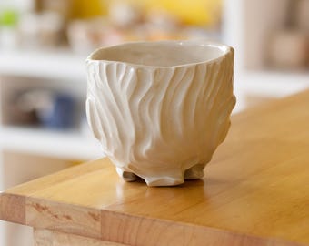 Handmade Organic Matcha Cup – Textured Ceramic Latte, Mugorganic texture cup,sculptural ceramic,pottery tea cup,rustic ceramic cup,wabi-sabi