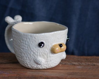 seal cup, espressokopje, koffiekopje, seal schattig, dier schattig, schattige cup, schattig keramiek, woondecoratie, tafelgerei, theekopje, keramische mok