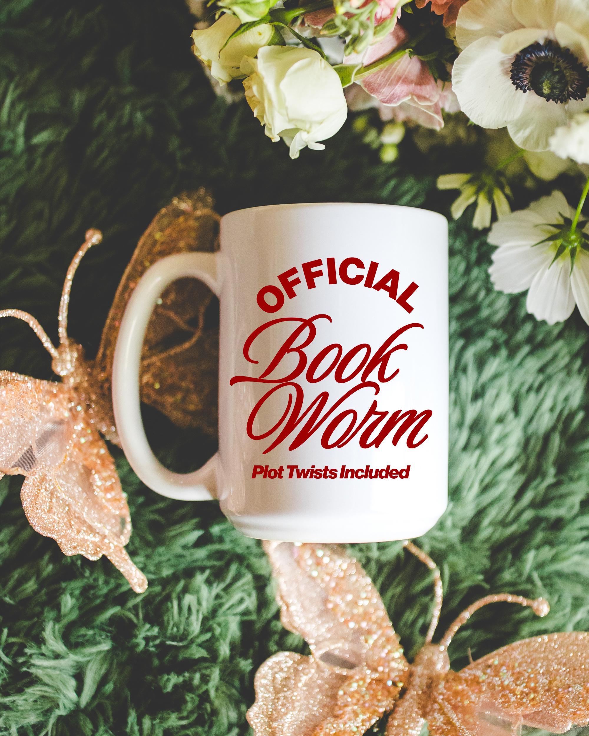 Official Bookworm Mug, Plot Twists Included Mug, Book Lover Gift ...