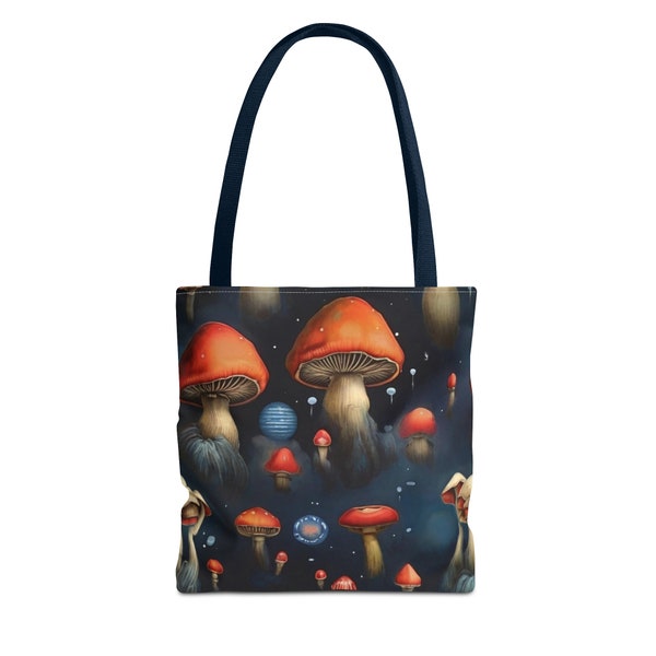 Mushrooms Tote Bag, everyday canvas bag, mushroom, fungi, fungus print, shoulder bag, fair trade, nature lover bag, gift for her, shopper