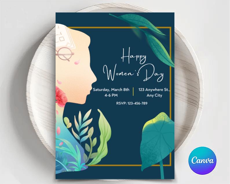 International Women's Day Invitation | Women's History Month | Ladies Brunch Invite | Printable, Digital Invitation