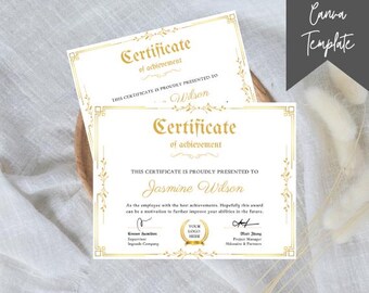 Editable Appreciation Certificate Template: Printable Recognition (Canva)
