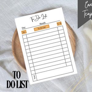 Editable To Do List Template: Printable Canva Download (Digital)