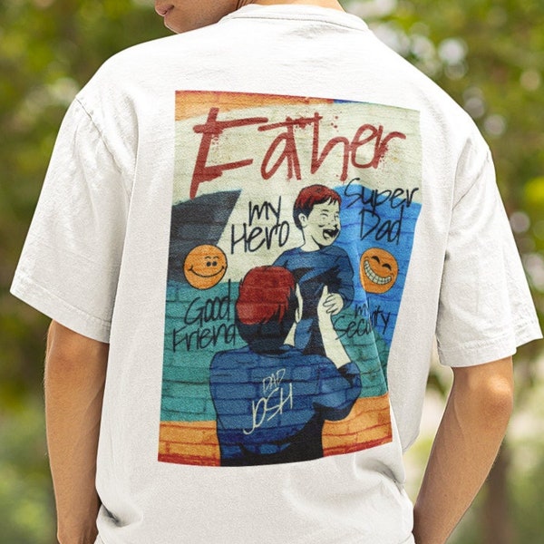 Personalized Dad Men's T-shirt with Children's Names, personalisiert mit Namen, Father's Day Gift, Dad T-Shirt, New Dad Gift, Gift for Dad