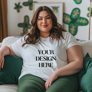 Irish Mockup Gildan 3001 Mockup T Shirt Mockup Oversized Tee Shirt Mockup st patrick&#39;s day shirt Mockup Patricks Day Mockup Diverse Model