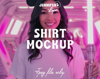 Theme Park Family Shirt Mockup: Bella Canvas 3001 (JPEG)