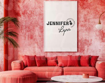 Boho Poster Frame Mockup: Modern Wall Art (Digital Download)
