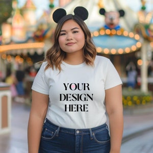 Theme Park Shirt Mockup: Bella Canvas, Comfort Colors, Gildan (JPEG)