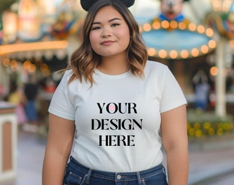 Theme Park Shirt Mockup: Bella Canvas, Comfort Colors, Gildan (JPEG)