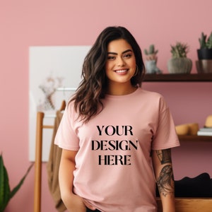 Comfort Colors Shirt Mock Up Model Mockup Studio Mockup Oversized Mockup Plus Size Shirt Mockup Real Model Mock Up Bella Canvas 3001 Mockup
